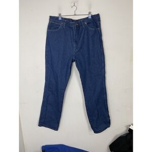 Wrangler Men Jeans 40x34 Straight Leg Western Blue Denim 100% Cotton Medium Wash